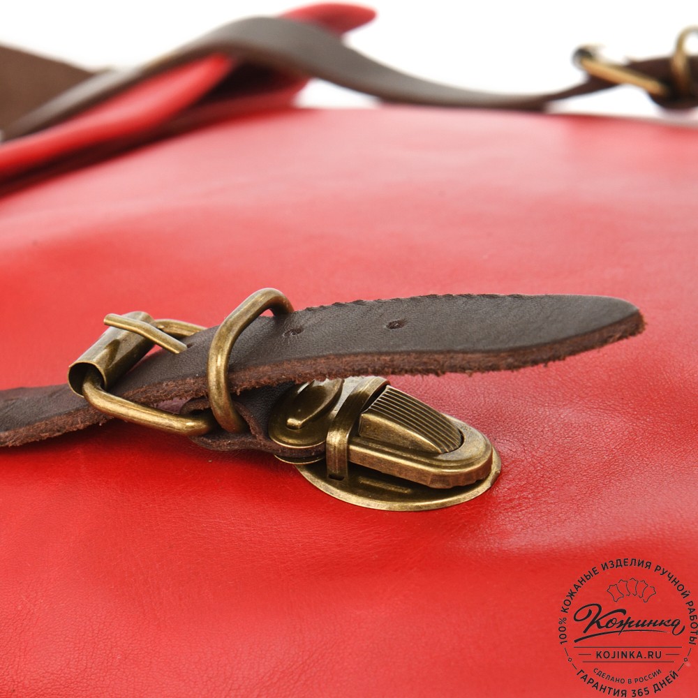 Кожаный рюкзак "Vogue" (красный) 